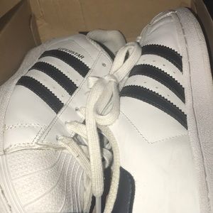White with black stripes Adidas
